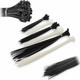 2.5mm Extra-Strong Black & White Cable Ties - 100pcs